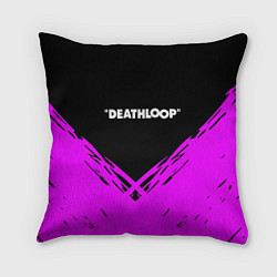 Подушка квадратная Deathloop neon geometry