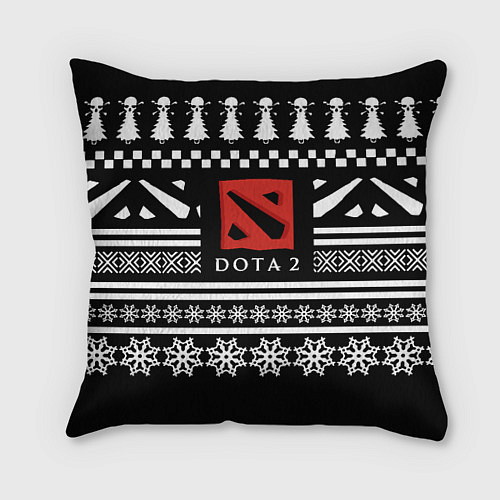 Подушка квадратная Dota pattern game / 3D-принт – фото 1