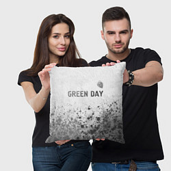 Подушка квадратная Green Day - white gradient посередине, цвет: 3D-принт — фото 2