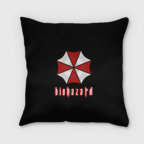 Подушка квадратная Biohazard logo / 3D-принт – фото 1