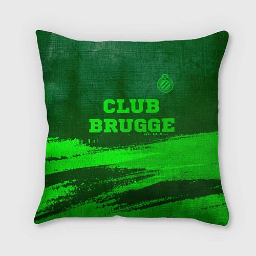 Подушка квадратная Club Brugge - green gradient посередине / 3D-принт – фото 1