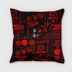 Подушка квадратная Twenty one pilots pattern rock steel