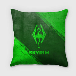 Подушка квадратная Skyrim - green gradient