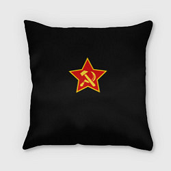 Подушка квадратная Серп и молот ссср лого, цвет: 3D-принт