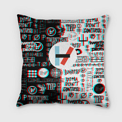 Подушка квадратная Twenty one pilots glitch pattern