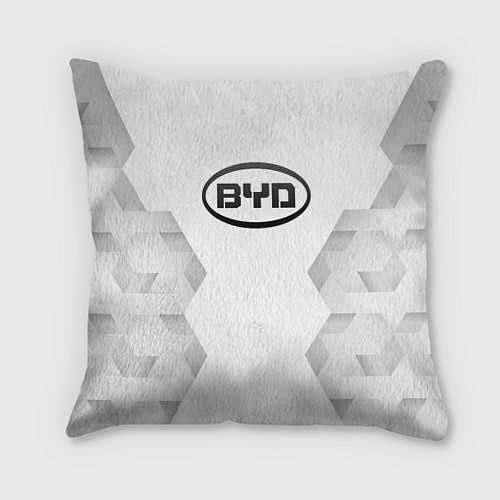 Подушка квадратная BYD white poly / 3D-принт – фото 1