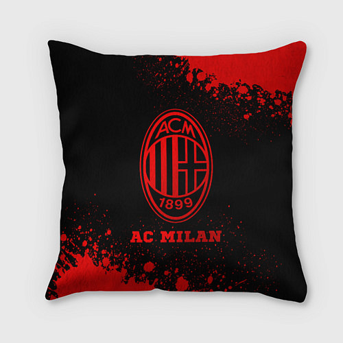 Подушка квадратная AC Milan - red gradient / 3D-принт – фото 1