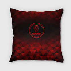Подушка квадратная Saab red poly