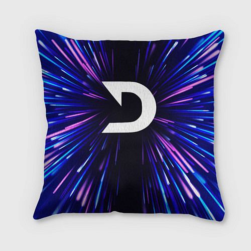 Подушка квадратная Deadlock neon energy / 3D-принт – фото 1