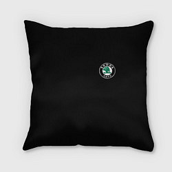 Подушка квадратная Skoda logo auto
