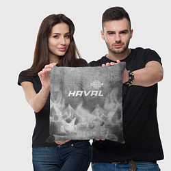 Подушка квадратная Haval - grey gradient посередине, цвет: 3D-принт — фото 2