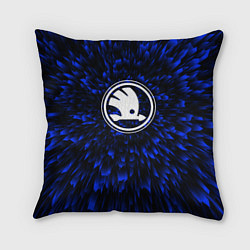 Подушка квадратная Skoda blue energy