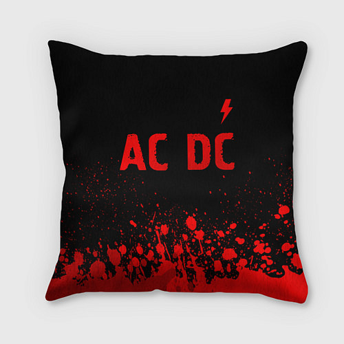 Подушка квадратная AC DC - red gradient посередине / 3D-принт – фото 1