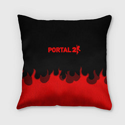 Подушка квадратная Portal fire abstraction