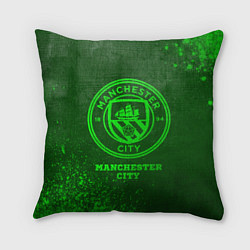 Подушка квадратная Manchester City - green gradient