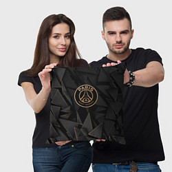 Подушка квадратная PSG golden poly, цвет: 3D-принт — фото 2