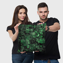 Подушка квадратная Высокотехнологичный камуфляж, цвет: 3D-принт — фото 2