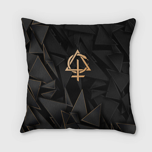 Подушка квадратная Behemoth golden poly / 3D-принт – фото 1