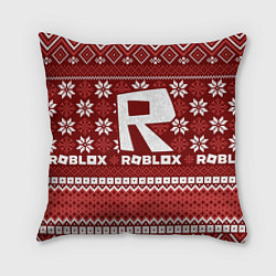 Подушка квадратная Новогодний свитер ugly Roblox