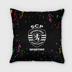 Подушка квадратная Sporting конфети, цвет: 3D-принт