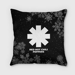 Подушка квадратная Снежный Red Hot Chili Peppers, цвет: 3D-принт