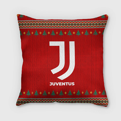 Подушка квадратная Juventus new year / 3D-принт – фото 1