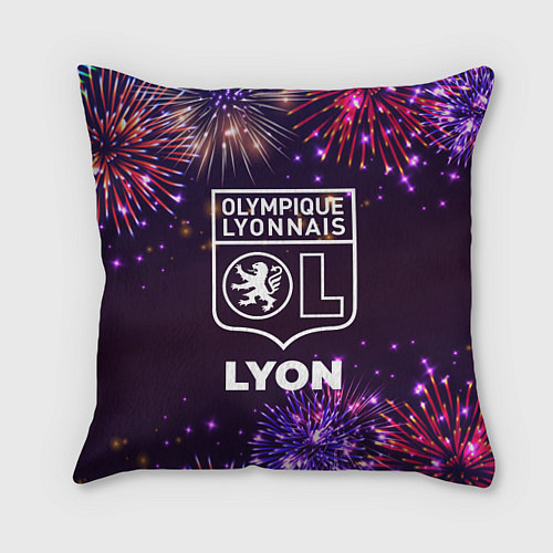 Подушка квадратная Праздничный Lyon / 3D-принт – фото 1