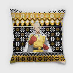 Подушка квадратная One-Punch Man sweater, цвет: 3D-принт