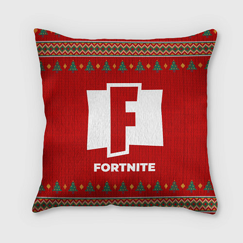 Подушка квадратная Fortnite new year / 3D-принт – фото 1