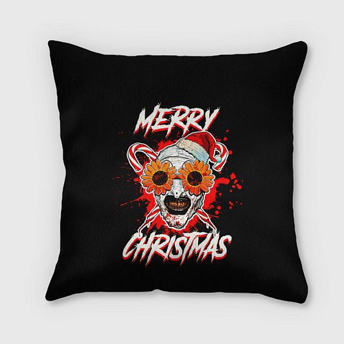 Подушка квадратная Merry Christmas Terrifier / 3D-принт – фото 1