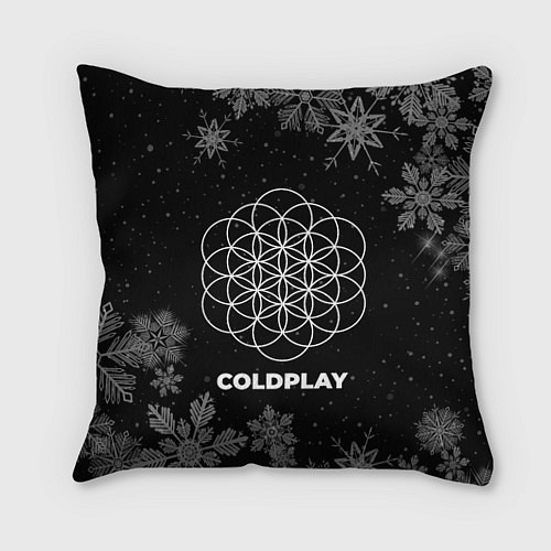 Подушка квадратная Снежный Coldplay / 3D-принт – фото 1