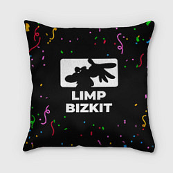 Подушка квадратная Limp Bizkit конфети, цвет: 3D-принт