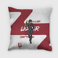 Подушка квадратная Лайтер - ZZZ, цвет: 3D-принт