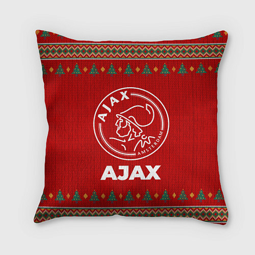 Подушка квадратная Ajax new year / 3D-принт – фото 1