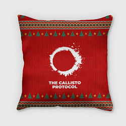 Подушка квадратная The Callisto Protocol new year, цвет: 3D-принт
