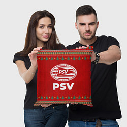 Подушка квадратная PSV new year, цвет: 3D-принт — фото 2