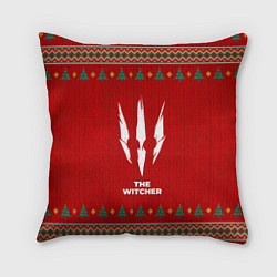 Подушка квадратная The Witcher new year, цвет: 3D-принт