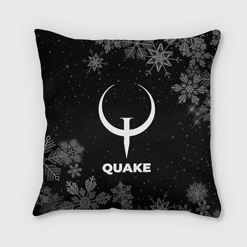 Подушка квадратная Снежный Quake / 3D-принт – фото 1