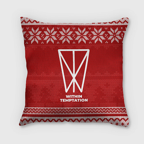 Подушка квадратная Новогодний Within Temptation / 3D-принт – фото 1