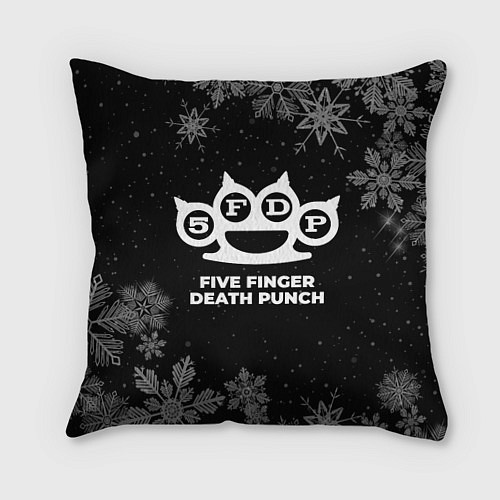 Подушка квадратная Снежный Five Finger Death Punch / 3D-принт – фото 1