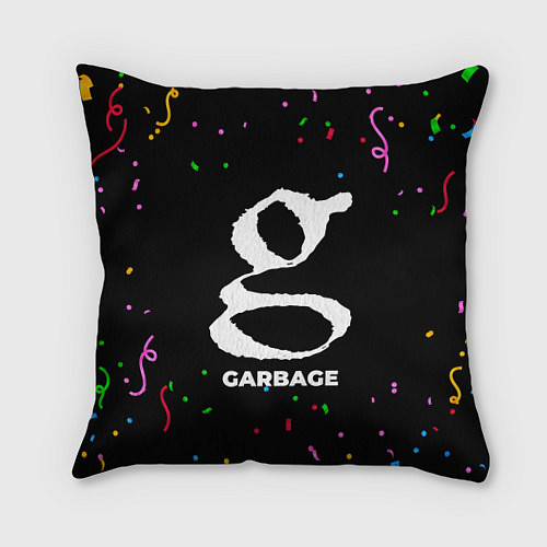 Подушка квадратная Garbage конфети / 3D-принт – фото 1