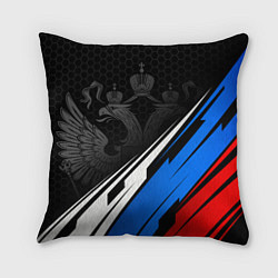 Подушка квадратная Россия - абстракция, цвет: 3D-принт