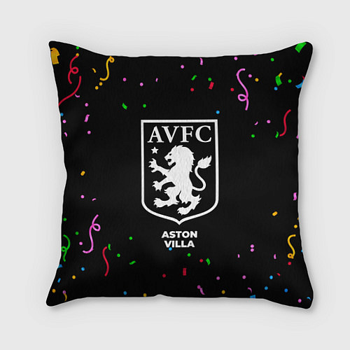 Подушка квадратная Aston Villa конфети / 3D-принт – фото 1
