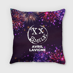 Подушка квадратная Праздничный Avril Lavigne