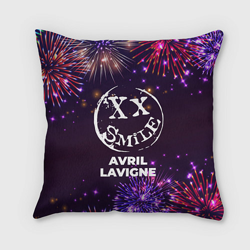 Подушка квадратная Праздничный Avril Lavigne / 3D-принт – фото 1