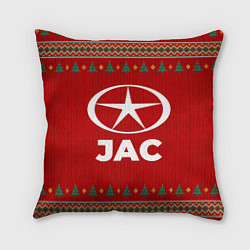 Подушка квадратная JAC new year, цвет: 3D-принт