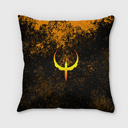 Подушка квадратная Quake краски брызги оранжевый