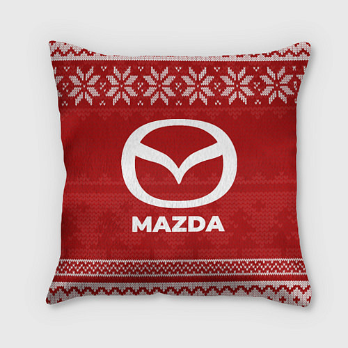 Подушка квадратная Новогодний Mazda / 3D-принт – фото 1