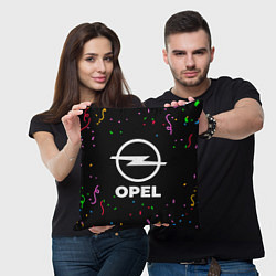 Подушка квадратная Opel конфети, цвет: 3D-принт — фото 2