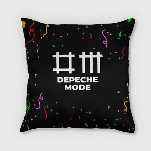 Подушка квадратная Depeche Mode конфети / 3D-принт – фото 1